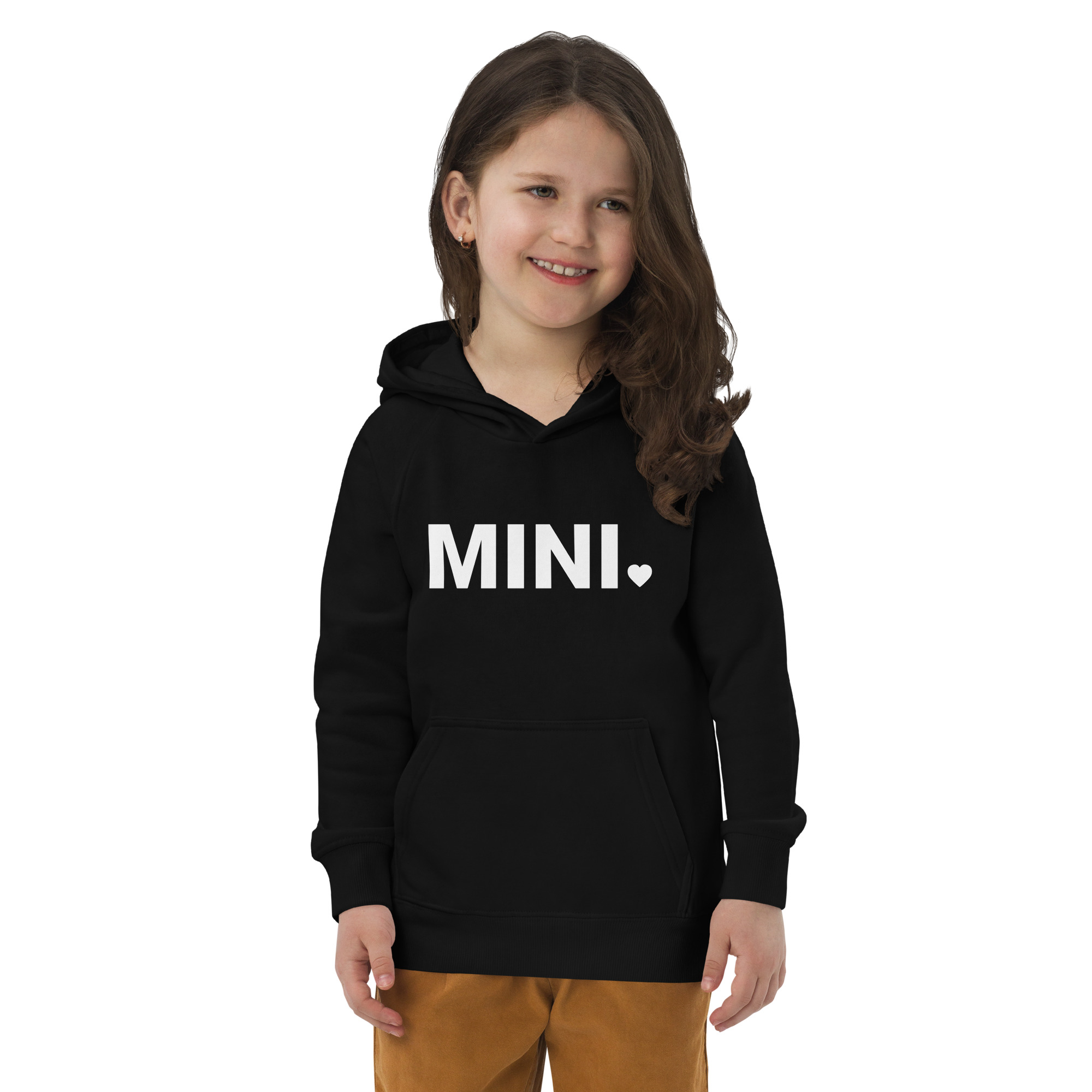 „Mini.“ – Öko-Kapuzenpullover für Kinder