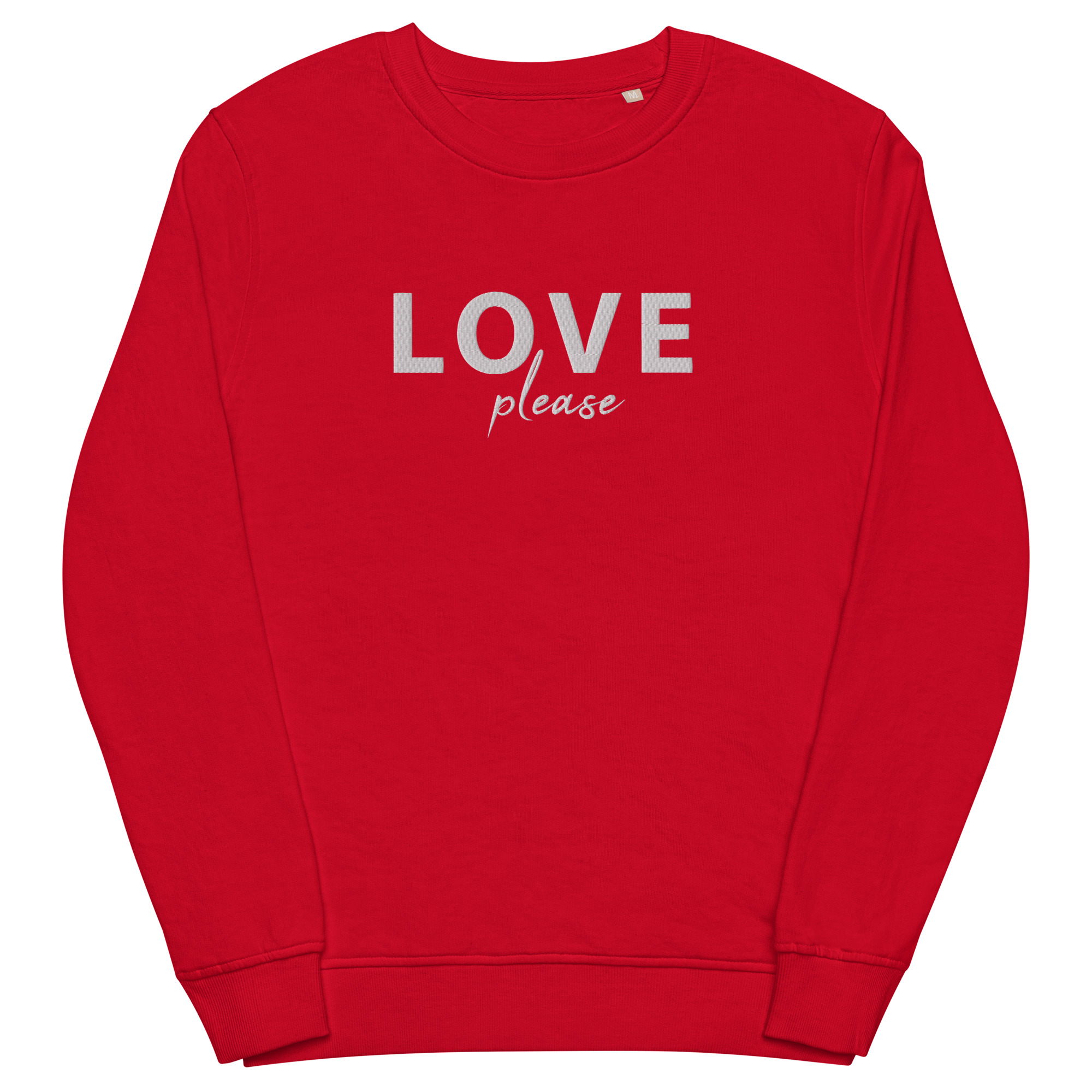 „Love Please“ – Unisex Bio-Pullover