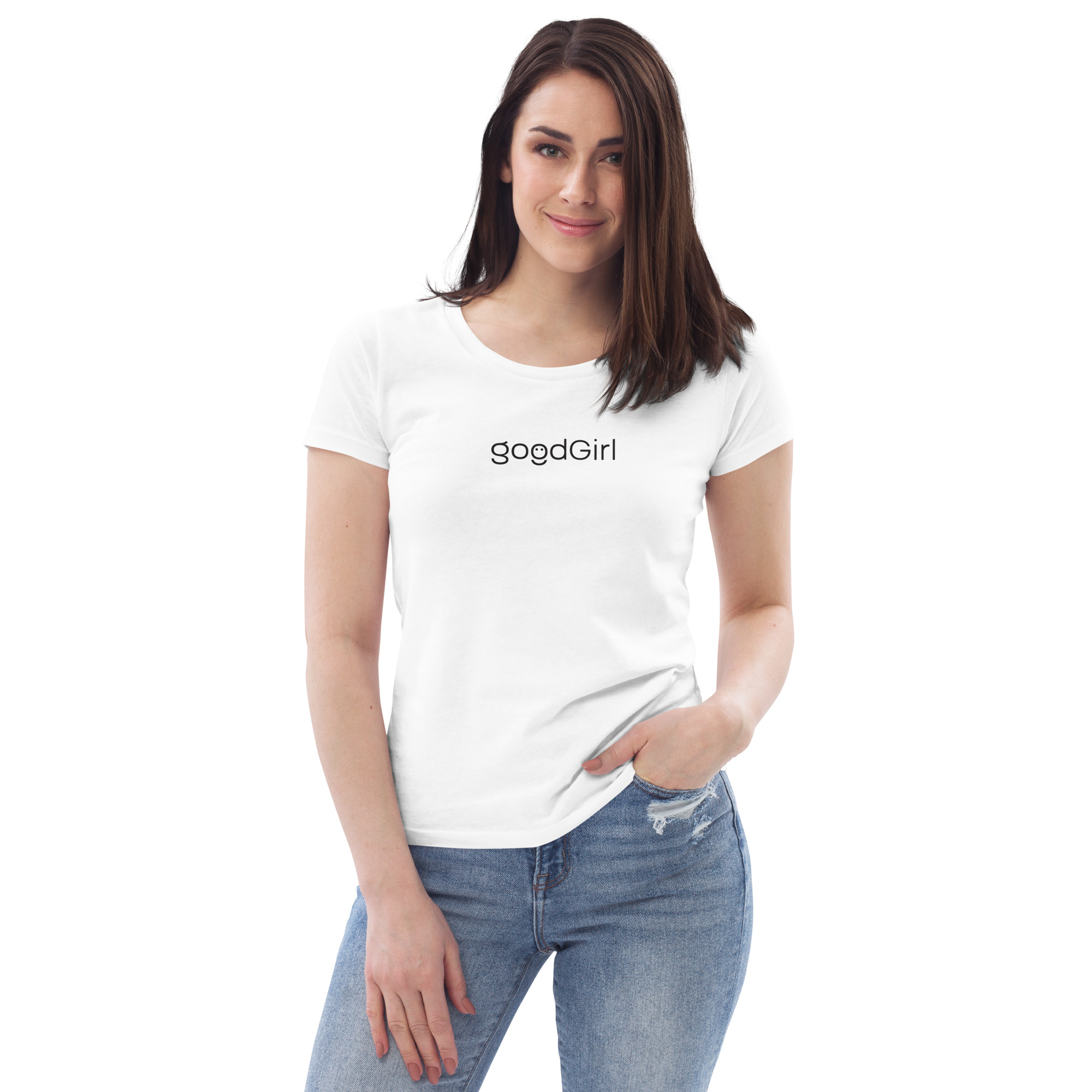 “Good Girl” – Enganliegendes Öko-T-Shirt für Damen