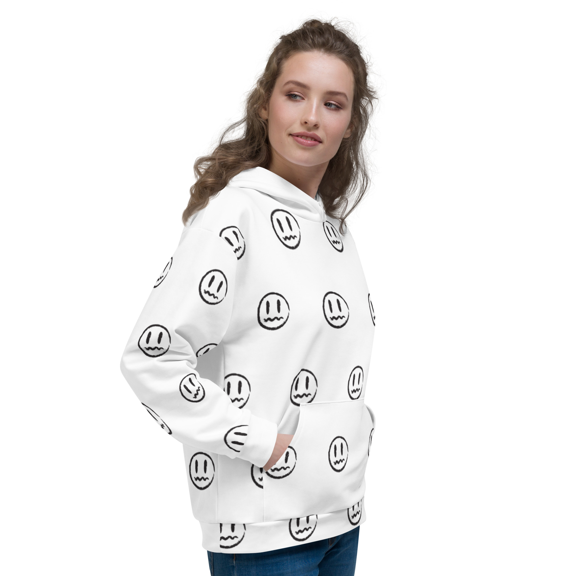 „Smiley“ – Unisex-Kapuzenpullover