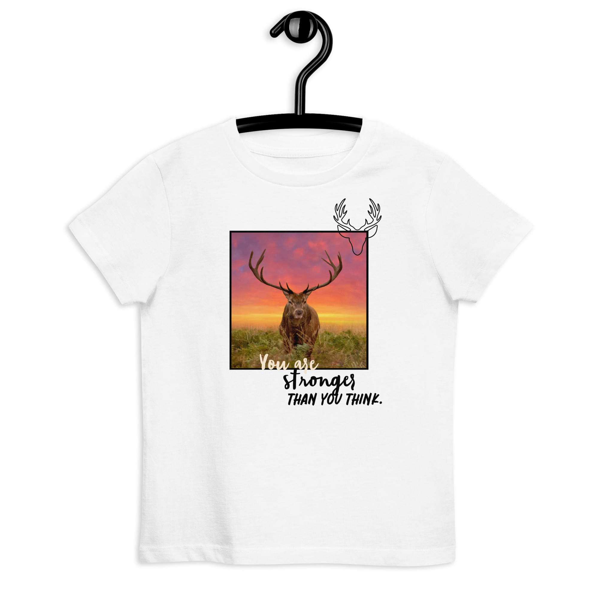 „Hirsch“ – Bio-Baumwoll-T-Shirt für Kinder