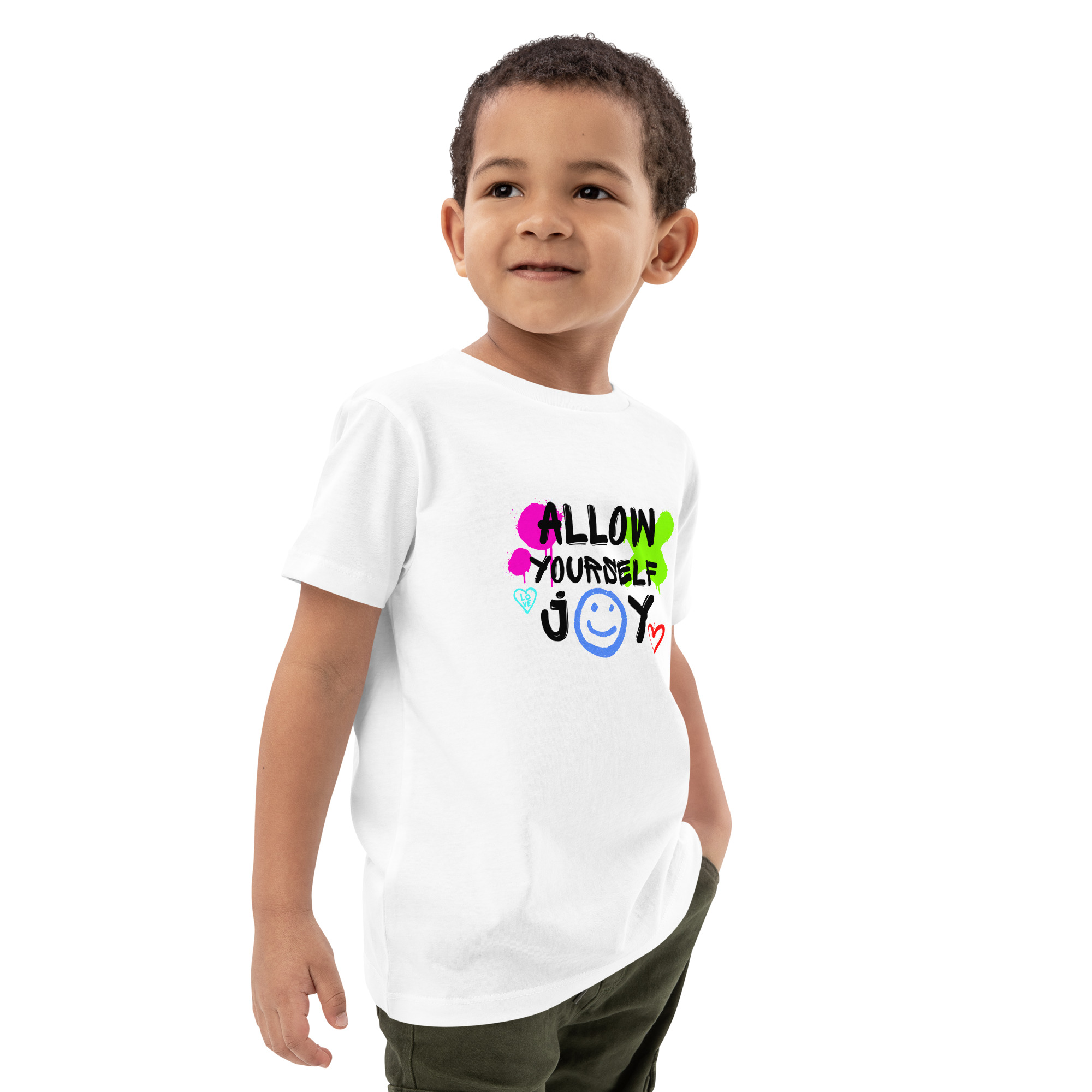 Outfit kurzärmeliges Kindershirt mit Print für Kids