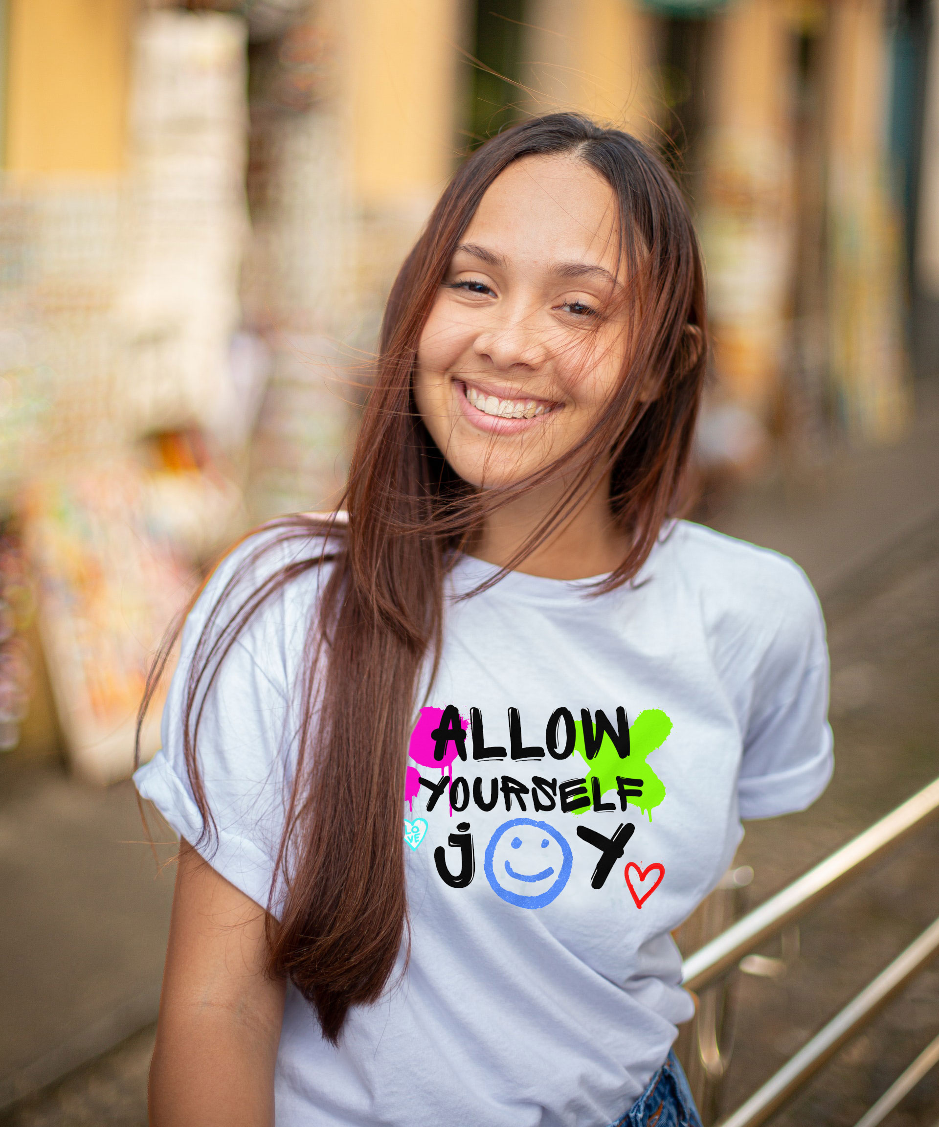 “Allow yourself joy” – Lockeres Damen-T-Shirt