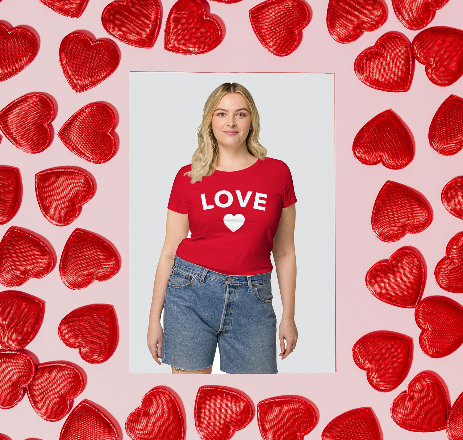 “LOVE” – Basic Bio-T-Shirt für Damen